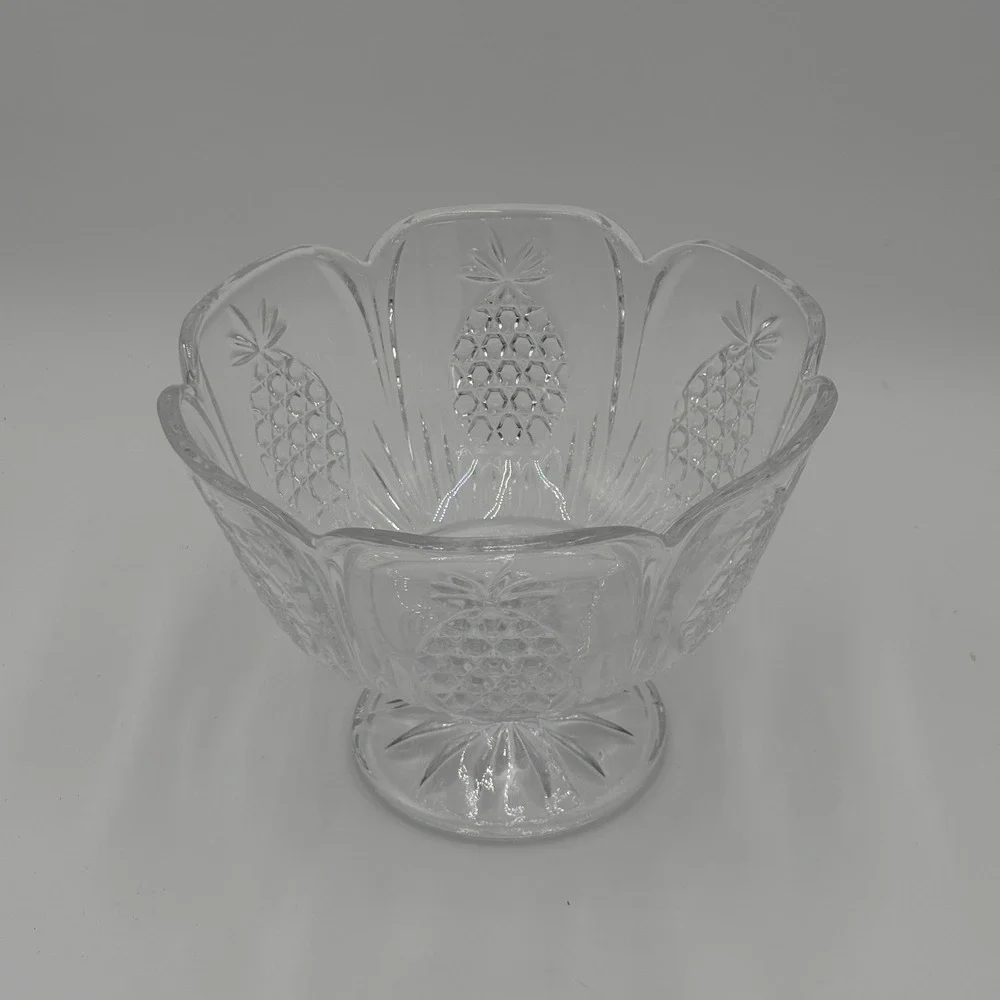 Shannon Crystal by Godinger Hospitality Pineapple Footed Trifle‎ Bowl 9